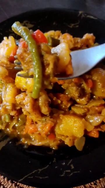 Быстрое #рагу с картошкой, мясом и овощами.Готовлю в следующем #short #food #обед #ужиннасковороде