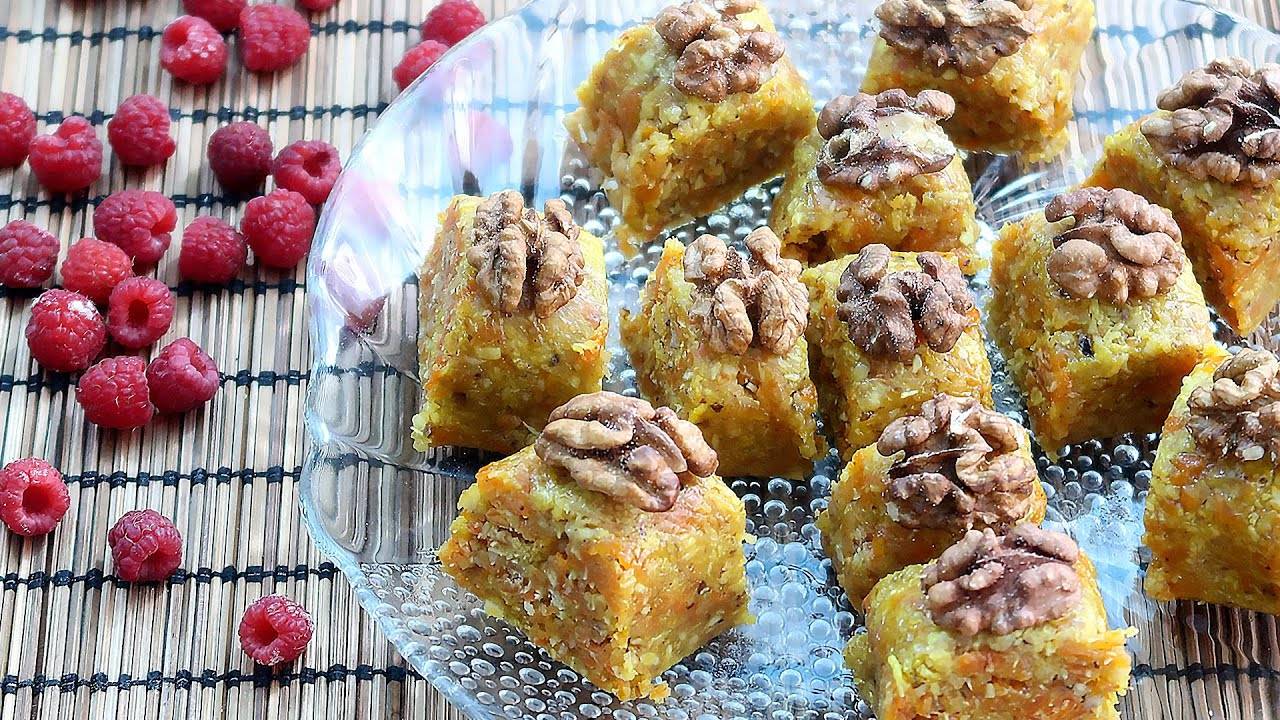 Невероятно вкусный десерт из моркови и грецких орехов