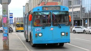 Троллейбус Екатеринбурга ЗиУ-682 (ВМЗ) №340 маршрут №5 на остановке "Куйбышева"