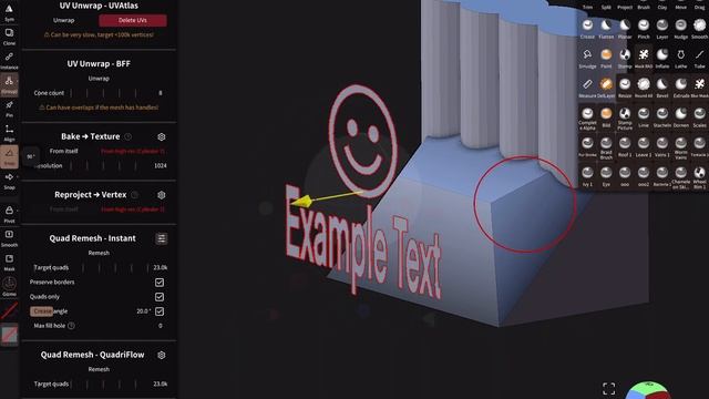 Nomad Sculpt - Video Manual - 4 - Reproject 2D Mesh to other surface - Tutorial (V1.77 -19.3.2023) смотреть онлайн