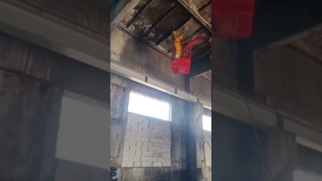 Побелка горевшего помещения