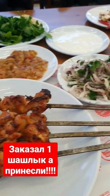 Заказал 1 шашлык а принесли 4 и 10 закусок! #путешествия #турция #travel #2023 смотреть онлайн