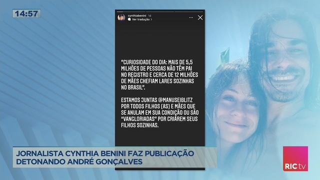 Jornalista Cynthia Benini faz publicação detonando André Gonçalves смотреть онлайн