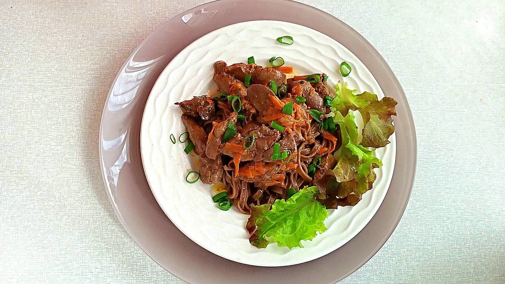 Куриная печень на сковороде Вкусный Рецепт с морковью смотреть онлайн