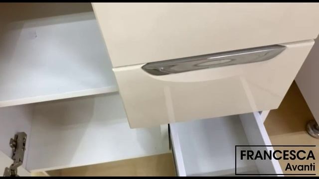 Тумба с раковиной Francesca Виктория 60 бежевый (3 ящика, 1 дверь) смотреть онлайн