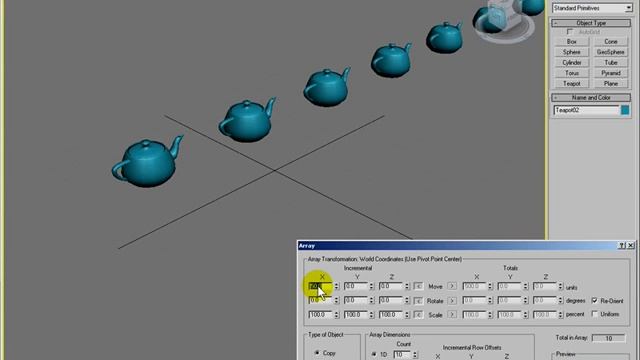 3DStudio MAX - Array Objets (3DS Max Video Tutorials) смотреть онлайн