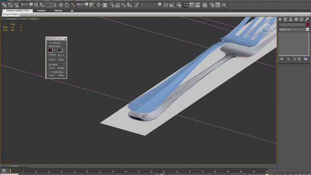 3dsMax 2010 - Poly modeling a Dinner Fork - 3 of 4 смотреть онлайн