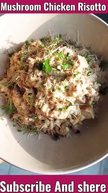 Mushroom Chicken Risotto #shorts #chef #tranding #chefclub #food #foryou #fry #masterchef #cheese