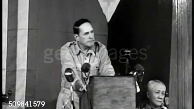 General MacArthur speaks to the Philippine Congress (c. 1940s) смотреть онлайн