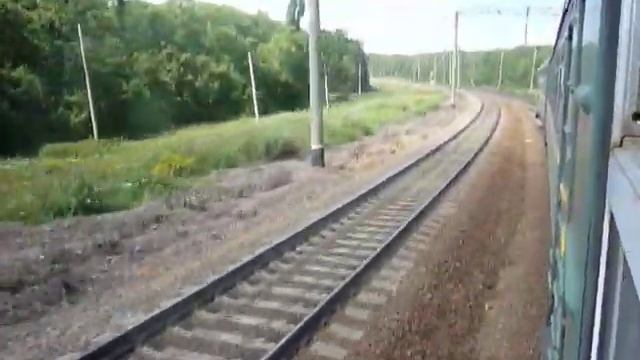 перегон Хлевище-Алексеевка, электропоезд ЭР9ПК-331 (ТЧ Валуйки), смотреть онлайн