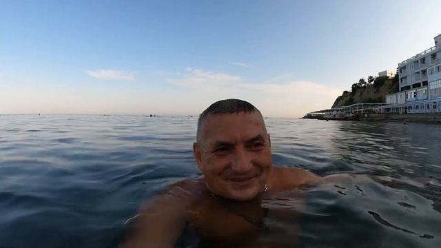 #Анапа.Сегодня 22.07.2024. Чёрное море.Пляж «Малая Бухта» Утро 6.00. Воздух 24. Море 27. Купание. смотреть онлайн