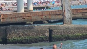 Сочи Кудепста пляж Автомобилист. Такое тёплое и Чистое море. 7 августа 2024.