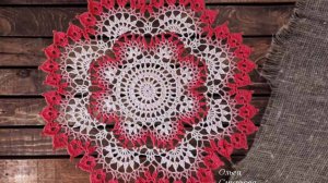 САЛФЕТКА КРЮЧКОМ "ПУАНСЕТТИЯ". ЧАСТЬ 1