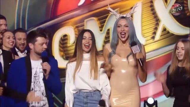 Olya Polyakova Tight Latex Dress League Of Laughter