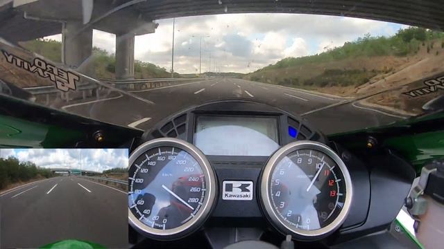 KAWASAKI ZX14R HIGH SPEED ON HIGHWAY смотреть онлайн