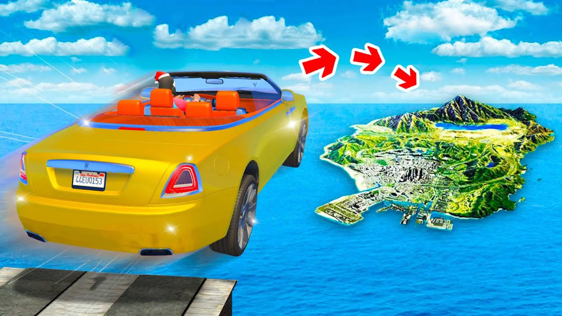 Сможет ли золотой роллс ройс перелететь всю карту в гта 5 ? - эксперимент в gta 5 смотреть онлайн