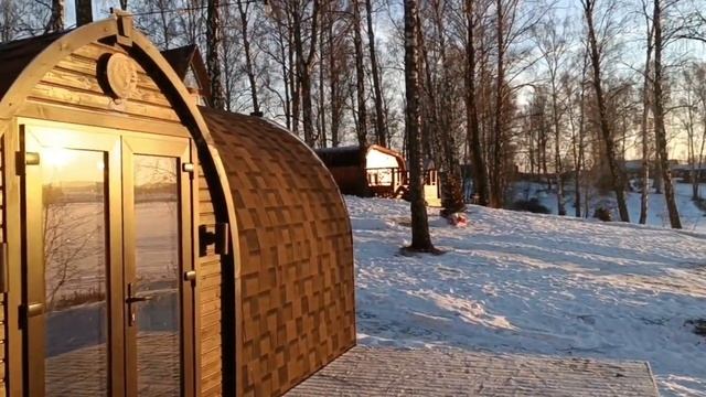 Банька в -24 по Цельсию! Глэмпинг Lake-Ville