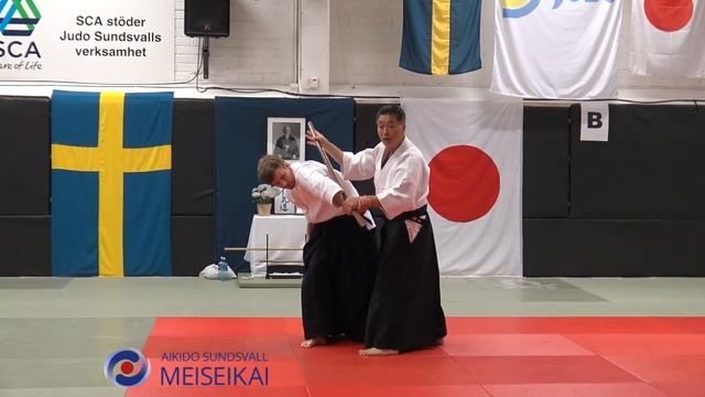 5 Aikido Ken No Tebiki Ai Hanmi Ikkyo Omote, Shishiya Sensei Sundsvall 2016