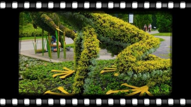 Скульптуры, из растений ! смотреть онлайн