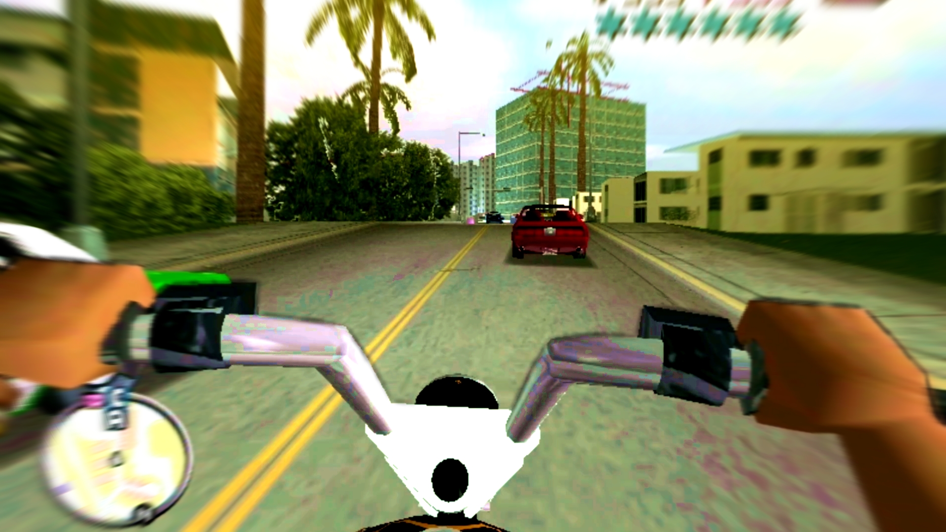 Покатушки на мотоцикле в ГТА Вайс Сити от первого лица смотреть онлайн