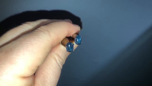 Кианит пара насыщенно- синий 3,58кт №237