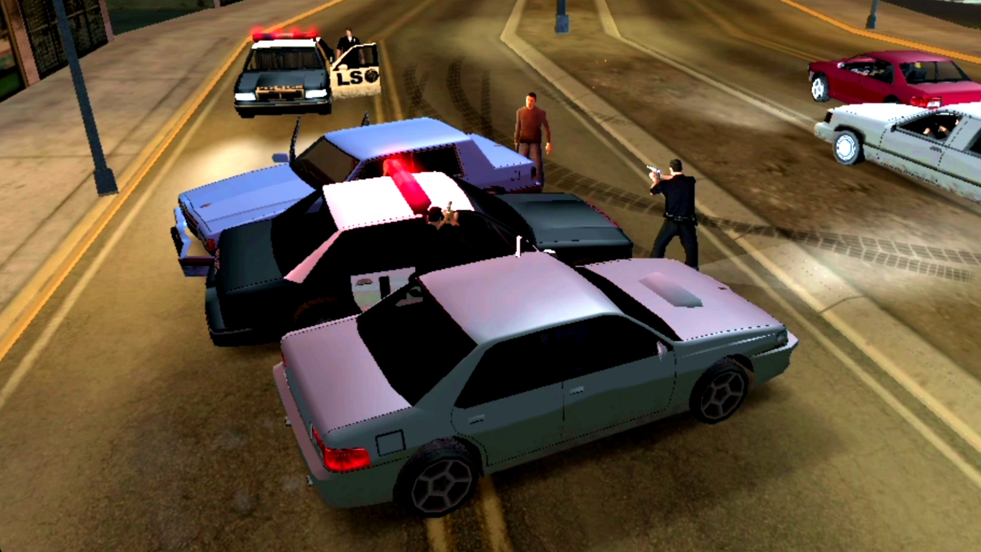 Слежу за полицией - Ситуация в ГТА Сан Андреас смотреть онлайн