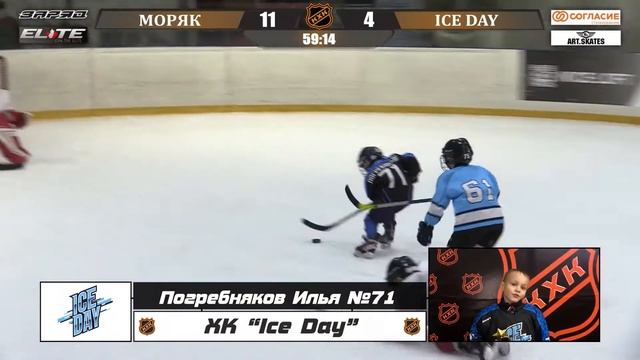 Погребняков Илья №71 ХК Ice Day Лучший игрок матча смотреть онлайн