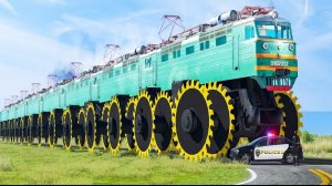 😱💥ЧТО?! БЕЗУМНЫЙ ПОЕЗД С БЕНЗОПИЛАМИ УЧИНЯЕТ НЕВООБРАЗИМОЕ😱😱🔥🔥 BeamNG Drive