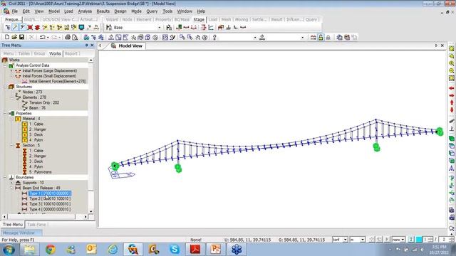 Suspension Bridge Design midas Civil Online Training смотреть онлайн