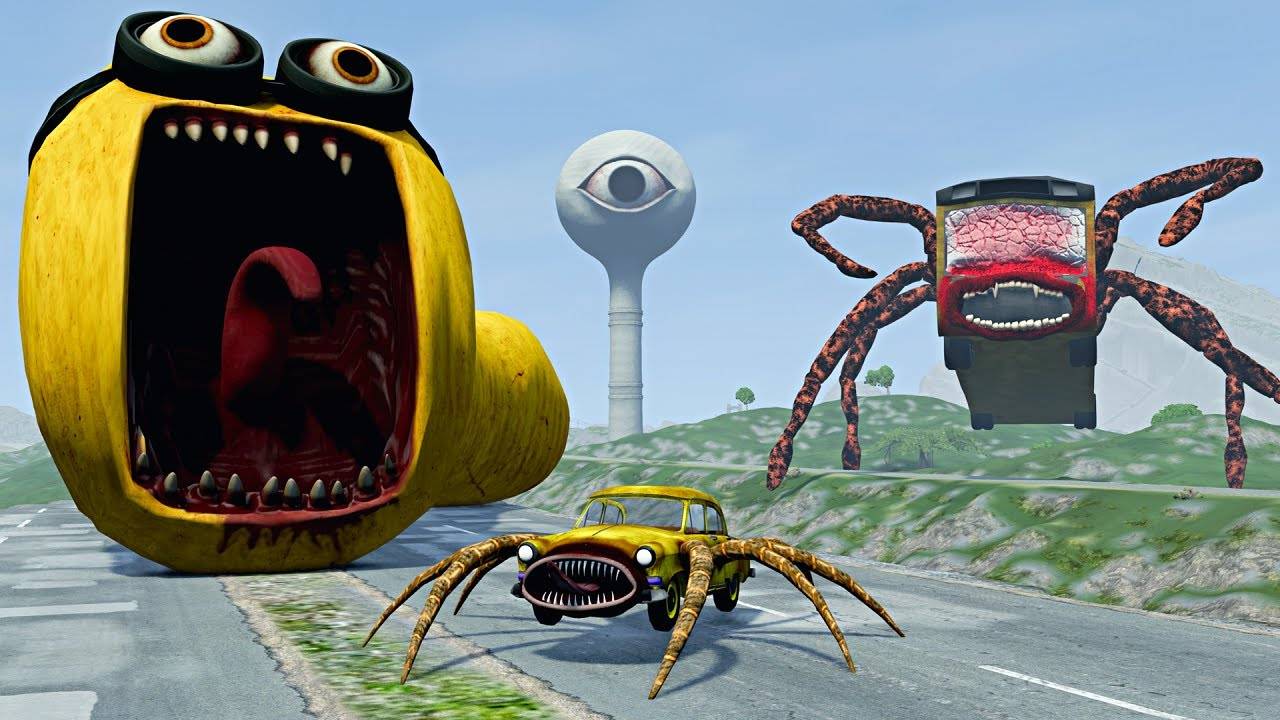 МОНСТРЫ ПРОТИВ МАШИНОК: Машинка провалилась в портал времени! 🌀