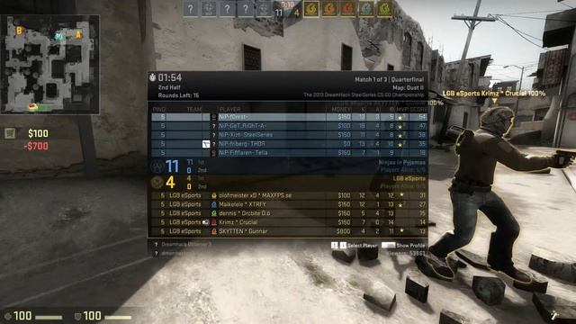 DreamHack Winter 2013: LGB ESports VS NIP | 1/3 Карта | 1/4 Финала