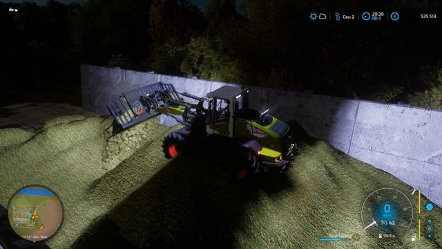 Заготовка и трамбовка силоса! Малиновка FS22