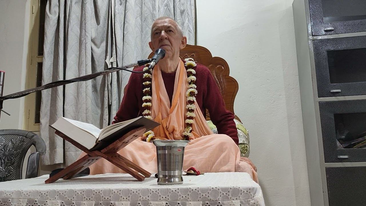 08.02.2023 - ШБ 10.47.7-9 - Утренний класс для русских Бхакти-шастр - Чайтанья-бхаван - Маяпур