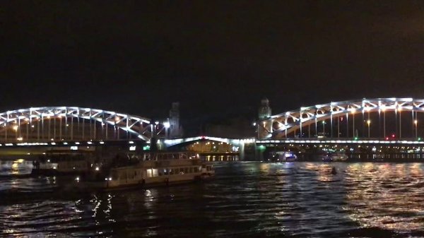 Raising Bolsheohtinsky Bridge - Draw Bridge