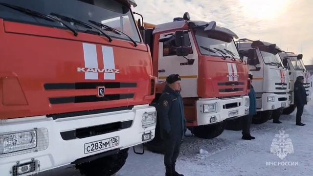 Торжественная церемония вручения новой пожарной техники