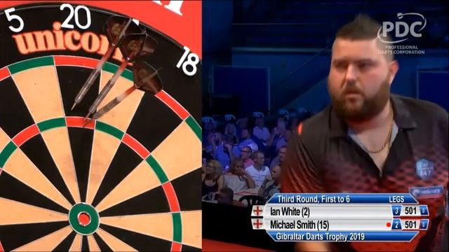 White vs Smith. Gibraltar Darts Throphy. 2019. Third Round. смотреть онлайн