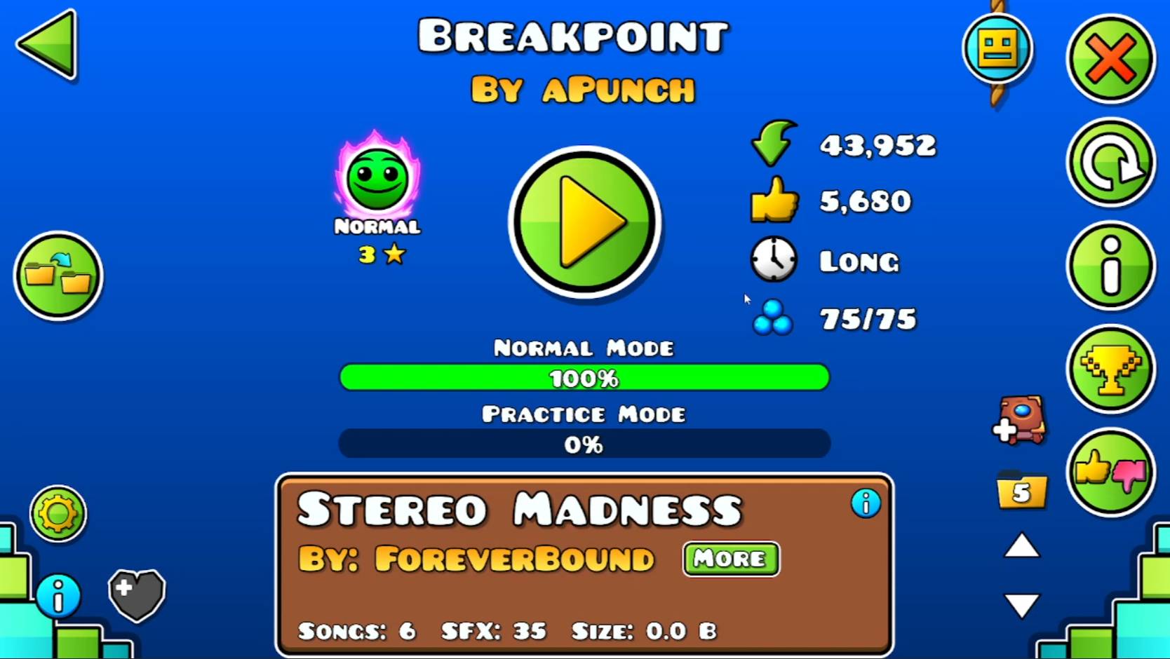 Breakpoint by aPunch Geometry Dash level 100% смотреть онлайн