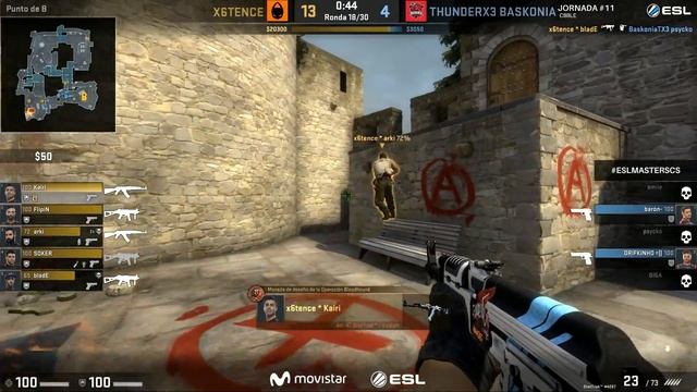 ThunderX3 Baskonia vs. X6tence [Cbble] ESL Masters CS:GO Temporada 1 - Jornada #11 смотреть онлайн