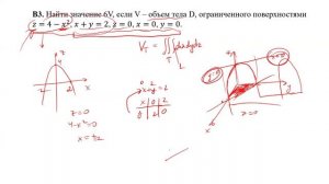 Вычисление значения объема тела (В3)