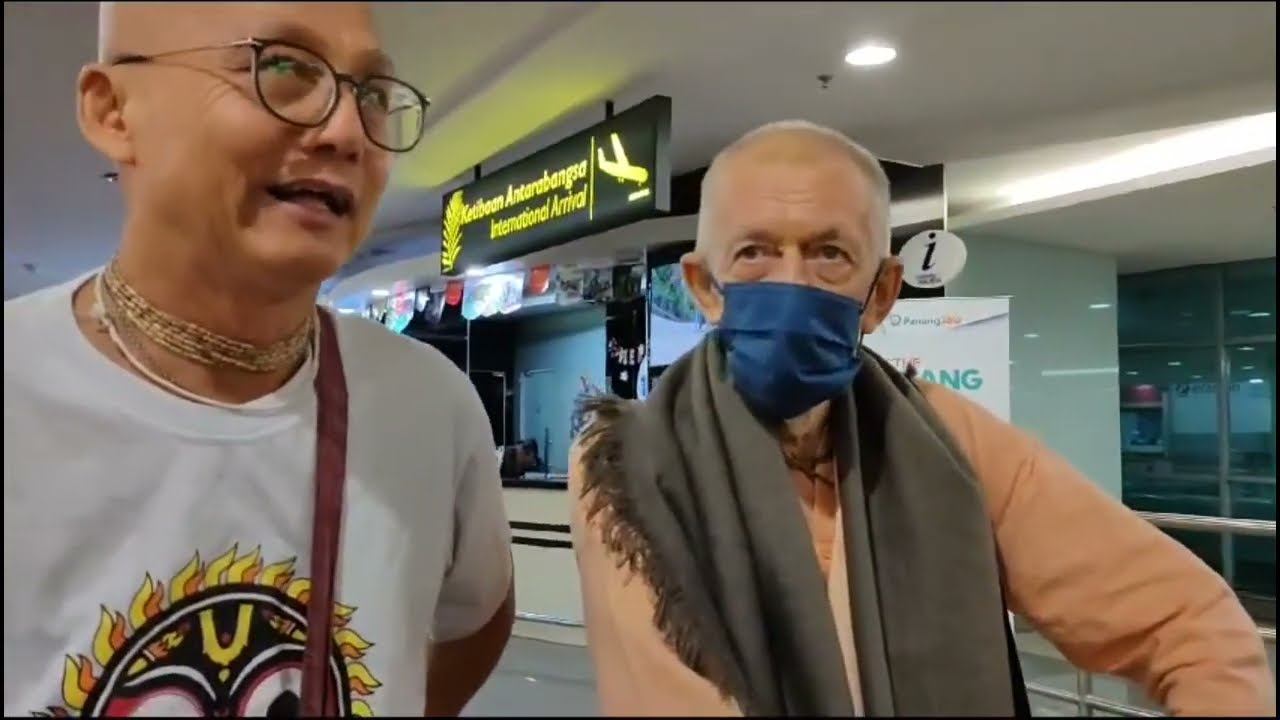 14.12.2023 - Гуру Махарадж прибыл в аэропорт Пенанг, Малайзия