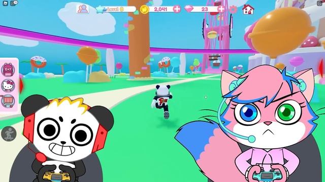Exploring Hello Kitty's Empty Amusement Park! Combo Panda VS Alpha Lexa! Part 2 смотреть онлайн