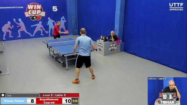 11:30 Плющ Павел 1-3 Коробейник Сергей cтол 5 ЮГ-2 10.09.21 смотреть онлайн
