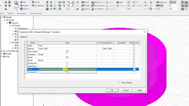 Geometry Creation of EMB Using Ansys Maxwell — Lesson 3 смотреть онлайн