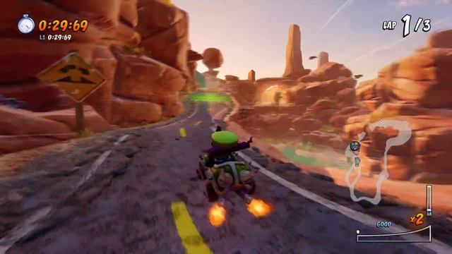 CTR Nitro-Fueled PS4 100% Part 128 - Dingo Canyon (Oxide/Tropy Time Trial) смотреть онлайн