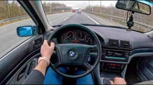 1997 BMW 5 E39   2.0 520i 150 HP - POV TEST DRIVE  Тест драйв авто от первого лица