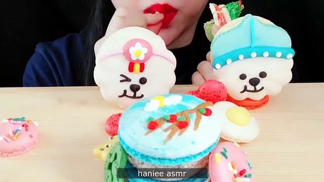 asmr macaron mukbang 추석맞이 마카롱먹방 Korean Thanksgiving day смотреть онлайн