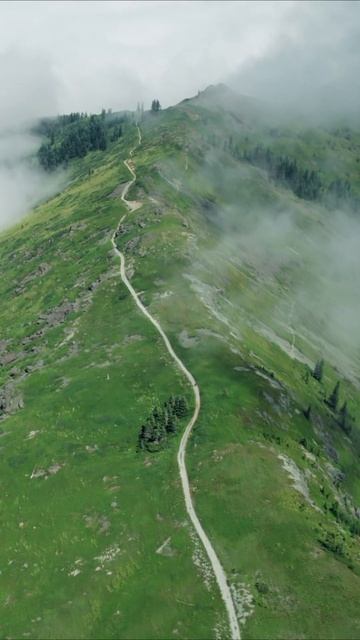 A View of Green Mountains on a Foggy Day #shorts #unique #orginal #mountain #greenland смотреть онлайн
