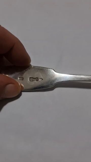 Серебряная ложка , столовая , царская Россия , 1890 год , две пробы 84 и 875 , 70 грамм смотреть онлайн