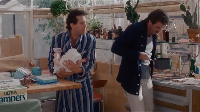 Three Men And A Baby (Трое мужчин и младенец) - Leonard Nimoy, Tom Selleck, Steve Guttenberg, 1987