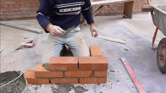 Кладка угла из красного одинарного кирпича смотреть онлайн